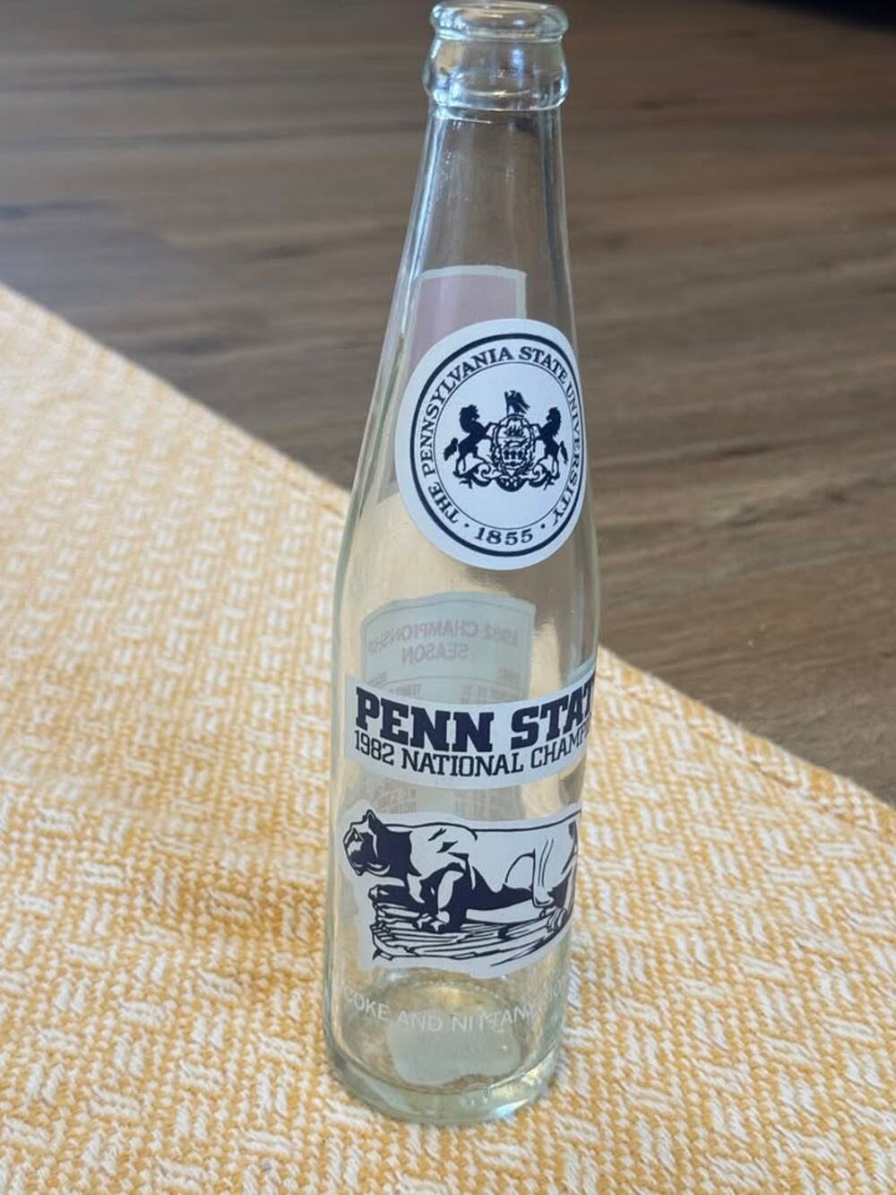 1982 Penn State Championship Bottle